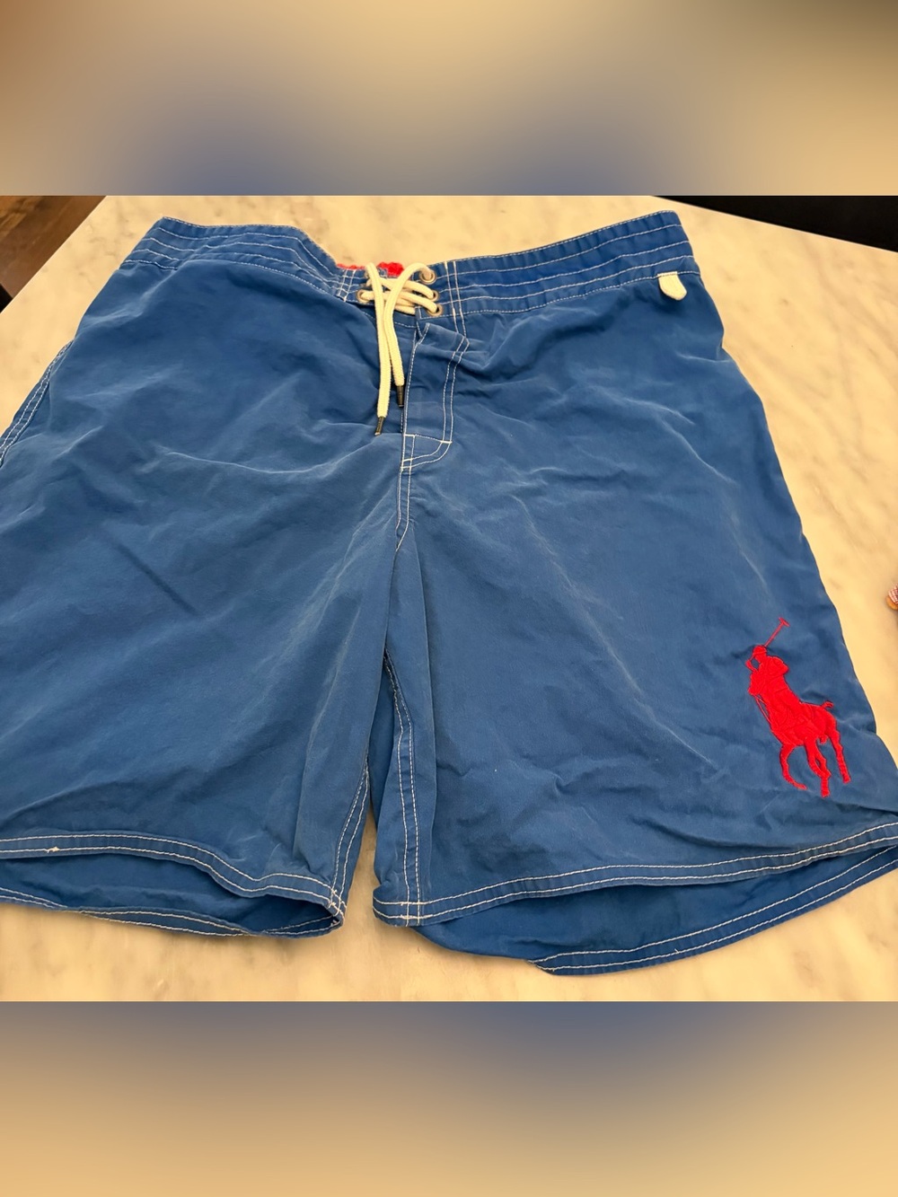 Polo by Ralph Lauren Blue Swim Trunks with Drawstring